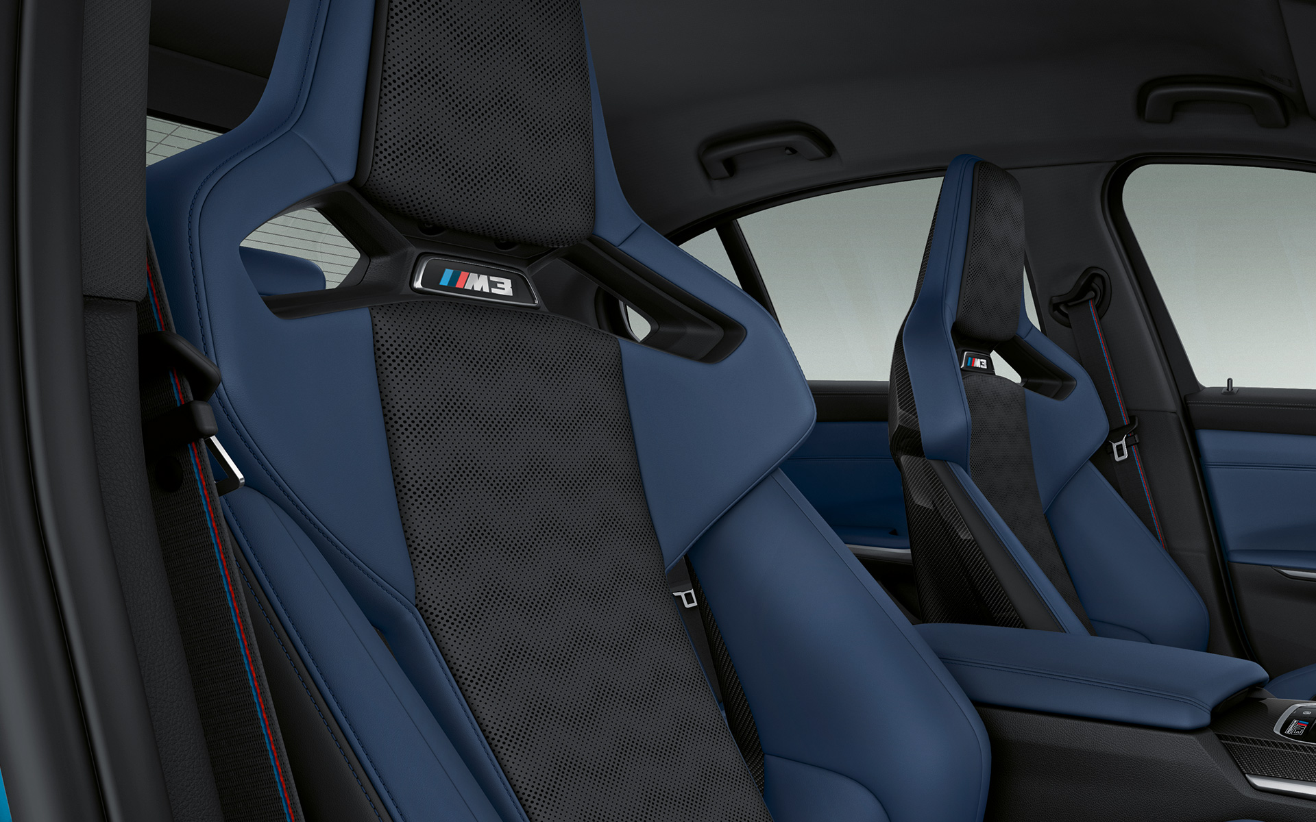 BMW Individual pilna smulkios struktūros Merino odos apdaila Fjord Blue/juodos spalvos BMW Individual pilna smulkios struktūros Merino odos apdaila Fjord Blue/juodos spalvos