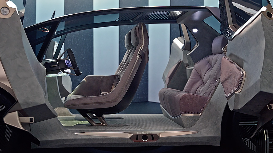 Vaizdo įrašas apie interjero dizainą BMW i Vision Circular 2021 BMW i Vision Circular 2021 koncepcinis automobilis, vaizdo įrašas apie interjero dizainą