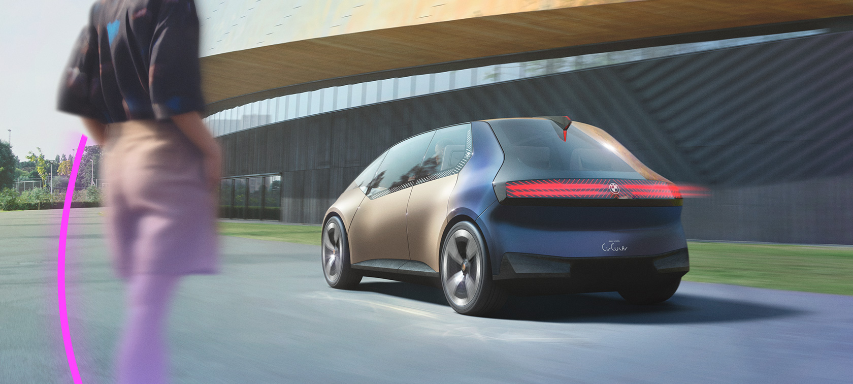 BMW i Vision Circular 2021, eksterjero dizainas BMW i Vision Circular 2021 koncepcinio automobilio eksterjero dizainas