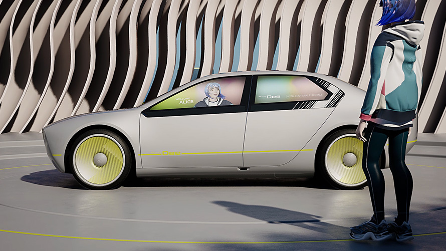 BMW i Vision Dee asmeninis avataras BMW i Vision Dee Vision automobilis asmeninis avataras