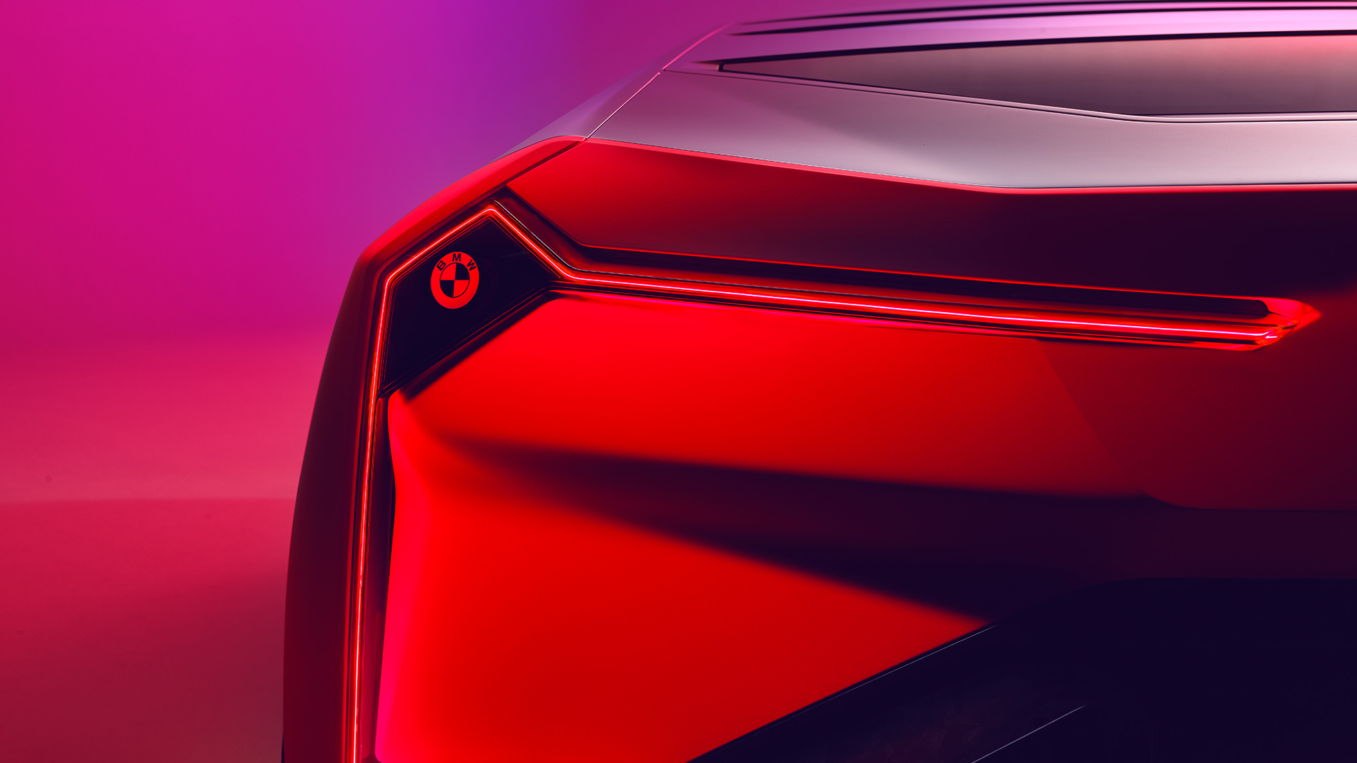 BMW Vision M NEXT, vaizdas iš galo BMW Vision M NEXT, vaizdas iš galo, BMW Turbo