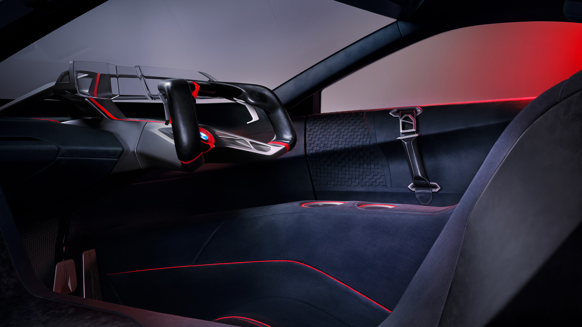 BMW Vision M NEXT, interjeras BMW Vision M NEXT, interjeras, dizainas, sėdynės