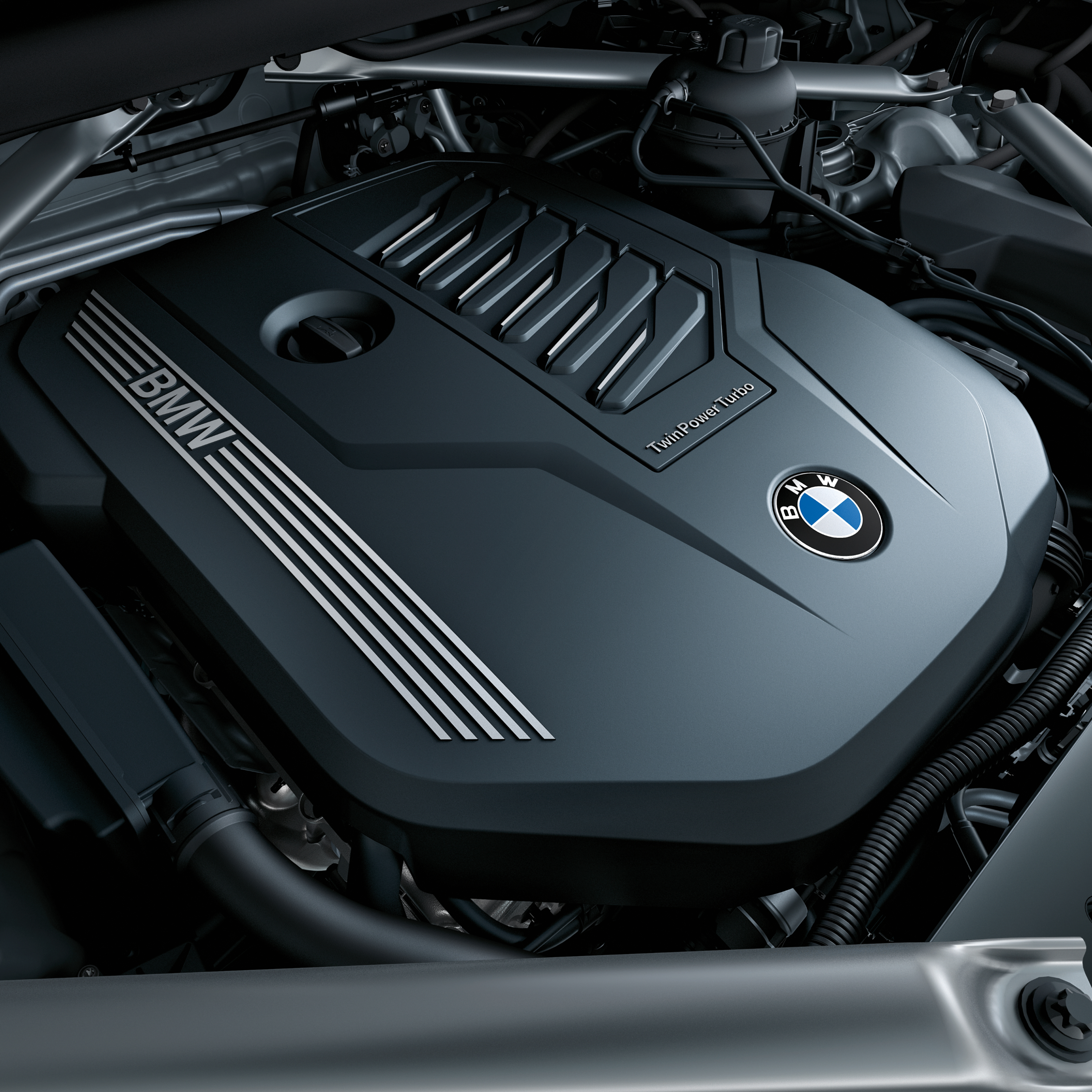 BMW TwinPower Turbo variklio vaizdas iš arti