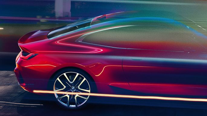 Videoklipas apie BMW 4 konceptą Videoklipas apie BMW 4 koncepto Forbidden Red eksterjero dizainą